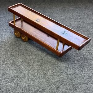 Vintage Large Handmade Wood Transport Trailer For 18 Wheeler 13” Double Decker